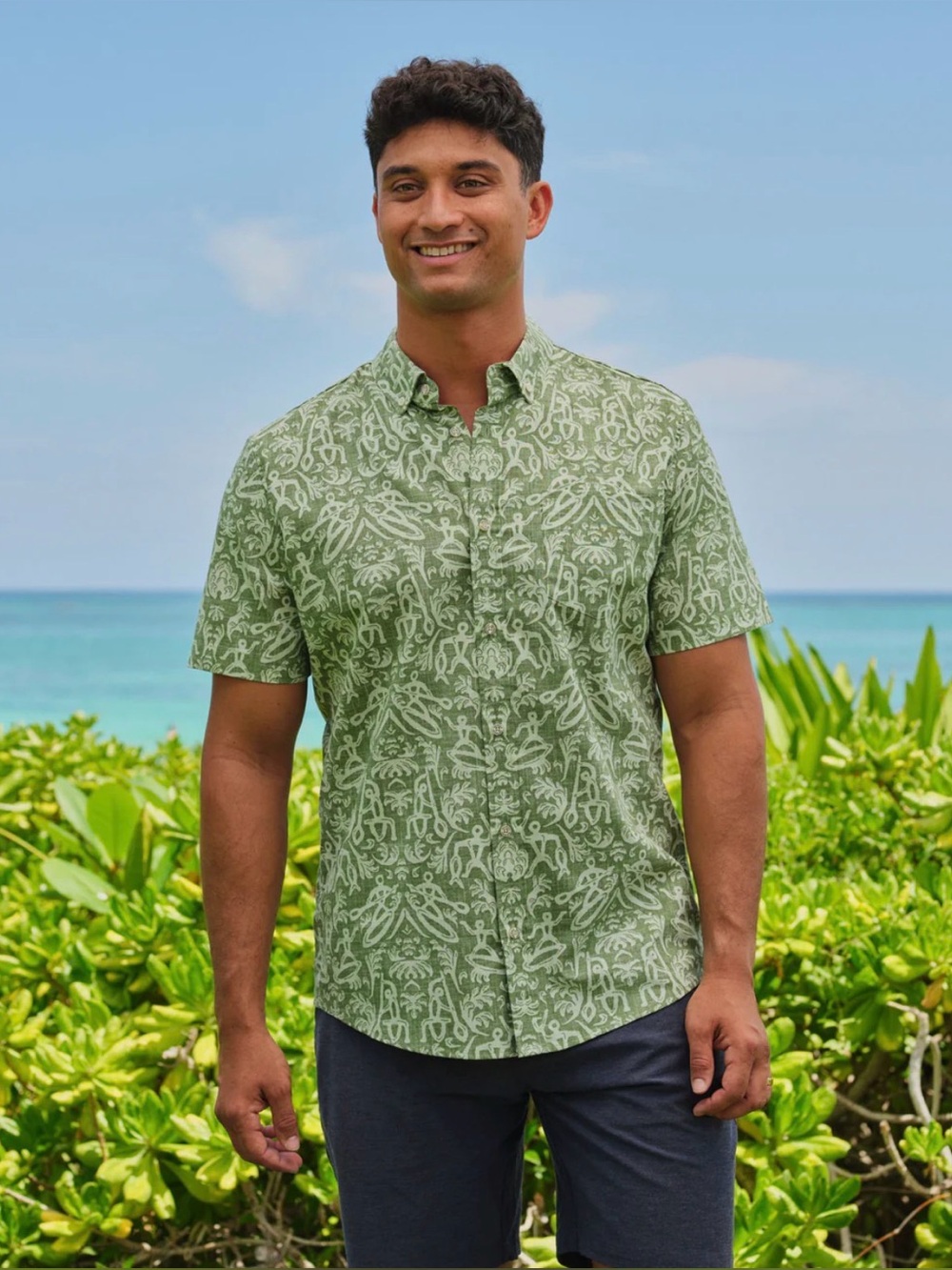 Reyn Spooner Dietrich Varez Ki’i Classic Fit Shirt Jade